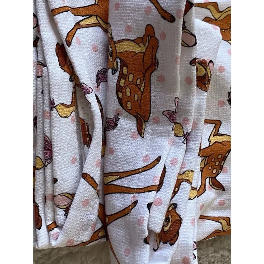 Set Of 2 Disney Bambi And Butterflies Kitchen Towels 18” X 28” Cotton NEW‎